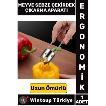 Premium Dayanıklı Uzun Ömürlü Mutfak Meyve Sebze Biber Kabak Elma Kiraz Çekirdek Çıkarma Aparatı