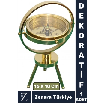 Premium Dekoratif Koleksiyon Erkek Arkadaş Sevgililer Günü Denizci Hediye PİRİNÇ Masaüstü PUSULA