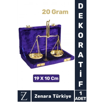 Premium Dekoratif Koleksiyon Erkek Arkadaş Sevgililer Günü Hediye Çok Şık Kutulu PİRİNÇ TERAZİ 20 Gr