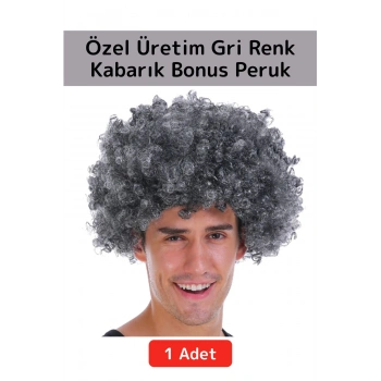 Premium Eğlence Etkinlik Kostüm Cadılar Bayramı Şık Kabarık Bonus Afro Kıvırcık Unisex Parti Peruğu