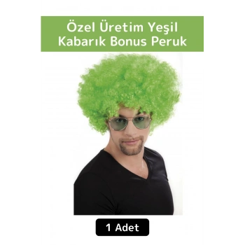 Premium Eğlenceli Etkinlik Kostüm Cadılar Bayramı Kabarık Bonus Afro Kıvırcık Unisex Parti Peruğu