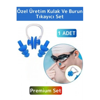 Premium Kaliteli Silikon Su Geçirmez Gürültü Önleyici Yıkanır Deniz Havuz Kulak Burun Tıkayıcı Set