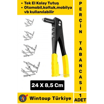 Premium Kompakt Kolay Tutuş Otomobil Mobilya Koltuk Montaj Perçin Tabancası 40 Adet Perçin Hediyeli