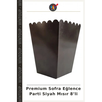 Premium Sofra Eğlence Parti Siyah Mısır 8’li