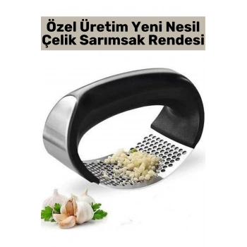 Premium Yüksek Kaliteli Garlic Press Rahat Tutuş Gondol Tasarım Çelik Yeni Nesil Sarımsak Rendesi