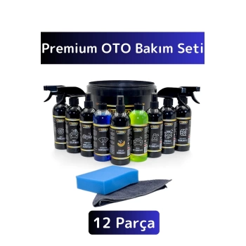 Premium Yüksek Kaliteli Oto Araç Bakım 12 Parça Otomobil İç Dış Bakım Temizlik Full Oto Bakım Seti