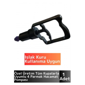 Premium Yüksek Kaliteli Tüm Kupalara Uyumlu Islak Kuru Kullanıma Uygun 4 Parmak Hacamat Pompası