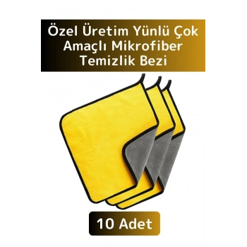 Premium Yüksek Kaliteli Yünlü Mikrofiber Araba Mutfak Banyo Lavabo Yıkama Temizleme Bezi 10 Adet