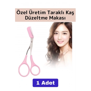 Premium Yüksek Kaliteli Yüz Kaş Bakım Makası Taraklı Kaş Kesme Düzeltme Şekillendirme Makası 2 in 1