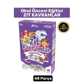 Preschool Eğitici Öğretici Zeka Dil Bilgisi Geliştirici Okul Öncesi Eğlenceli ZIT KAVRAMLAR
