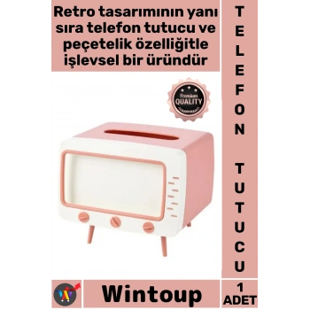 Retro Telefon Tutucu ve Peçetelik