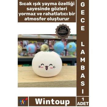 Sevimli Kedi Temalı Dokunmatik Gece Lambası