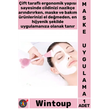 #Maske Profesyonel Cilt Bakım Hijyenik Silikon Yüz Temizleme Fırçası Maske Uygulama Spatulası