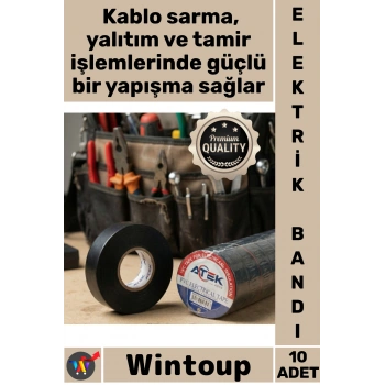 Siyah Elektrik İzole Bant 10lu Paket