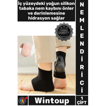 #Çorap Çatlak Giderici Topuk Koruyucu Yumuşatıcı Nem Tutucu Siyah Silikon Topuk Nemlendirici Çorap