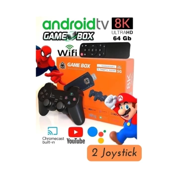 Smart TV Game Box 8k Ultra HD 64 Gb +10000 Nostalji Retro Oyun Game Stick