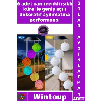 #Solar Su Geçirmez Dış Mekan Güneş Enerjili Peyzaj Dekor Solar Led Renkli Işık 6 Toplu Bahçe Dekoru