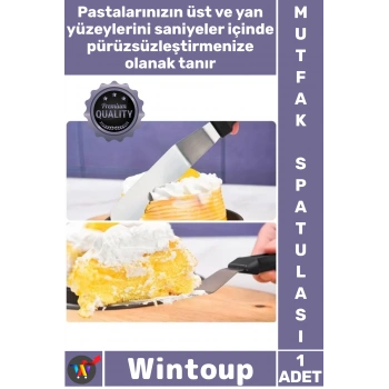 #Spatula Profesyonel Mutfak Ekipmanı Ergonomik Saplı Esnek Paslanmaz Çelik L Tipi Pastacı Spatulası