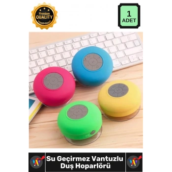 #Hoparlör Bluetooth Kablosuz Taşınabilir Şarjlı Banyo Müzik Çalar Su Geçirmez Vantuzlu Duş Hoparlörü