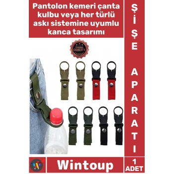 #ŞişeAparatı Kamp Doğa Seyahat Çanta Pantolon Askı Pratik Sağlam Portatif Su Şişesi Taşıma Aparatı