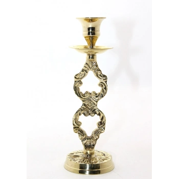 Tekli Pirinç Şamdan Model 4