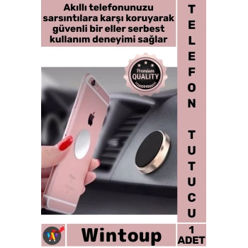 #TelefonTutucu Güçlü Mıknatıs 360 Derece Döner Metal Kompakt Gövde Şık Manyetik Araç Telefon Tutucu