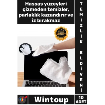 #Temizlik Mikrofiber Pratik Toz Emici Tekstil Etkili Ev Ofis Araç Temizlik Toz Alma Eldiveni 10 Adet