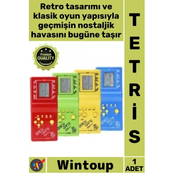 #Tetris Retro 90lar Klasik Oyun Konsolu Pilli Taşınabilir Şık Hediye Tetris Nostaljik El Atarisi