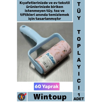 #Tiftik Dayanıklı Pratik Yapışkanlı Tekstil Kıyafet Elbise Evcil Hayvan Kedi Köpek Tüyü Temizleme Seti Tiftik Tüy toplama Rulosu 60 Yaprak