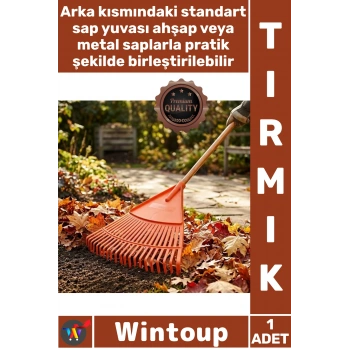#Tırmık Dayanıklı Bahçe Temizleme Esnek Dişli Hafif Plastik 42 Cm Genişlik 20 Dişli Yaprak Tırmığı