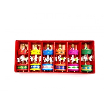 Toptan Mini Ahşap 6lı Atli Karinca