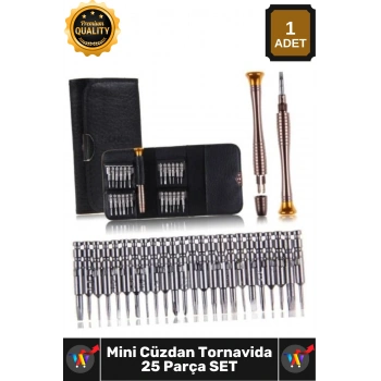 #Tornavida 25 Prç Hassas Tamir Profesyonel Telefon Saat Gözlük Elektronik Mini Cüzdan Tornavida Seti