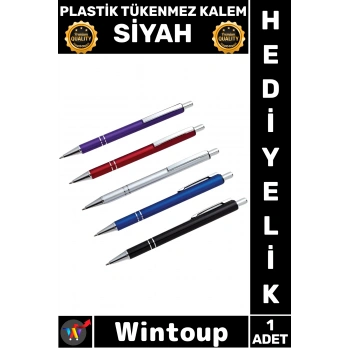 #TükenmezKalem Yüksek Kaliteli Promosyon Marka Logo Baskı Uyumlu Kurumsal Fuar Seminer Hediye Ekonomik Şık Ofis Plastik Tükenmez Kalem Siyah