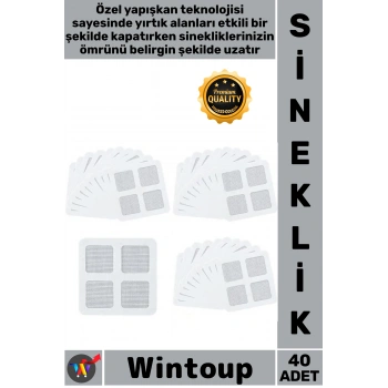 #Sineklik Yapışkanlı Onarım Kiti Pratik Kesilebilir Pencere Kapı Bandı Tül Sineklik Yaması 40 Adet