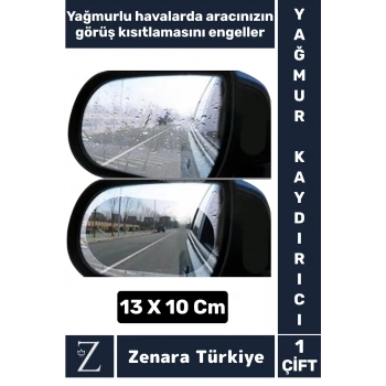 Uzun Ömürlü Sonbahar Kış Araç Görüş Koruma Montajsız Yan Ayna Yağmur Kaydırıcı Cam Film 1 Çift
