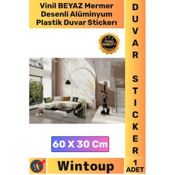 #Sticker Mutfak Tezgahı Isıya Dayanıklı Vinil Beyaz Mermer Desenli Alüminyum Plastik Duvar Sticker