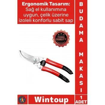 #BudamaMakası Profesyonel Çelik Keskin Bahçe Tarım Yaylı Ağaç Bitki Çiçek Bağ Budama Makası 225 Mm