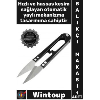 #Makas Paslanmaz Çelik Dayanıklı Profesyonel Keskin Uçlu Ergonomik Yaylı Balıkçı İp Kesme Makası