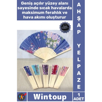 #Yelpaze Çiçek Deseni Estetik Katlanabilir Dans Dekoratif Modern Dayanıklı Hafif Zarif Ahşap Yelpaze