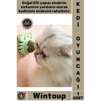 #KediTopu Yenilebilir Saf Doğal Etki Yapışkanlı Ağız Bakım Mide Rahatlatan Yengeç Kedi Otu Oyun Topu