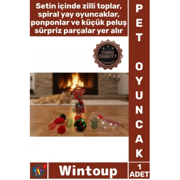 Yılbaşı Konseptli 8 Parça Küre İçinde Oyuncak Seti