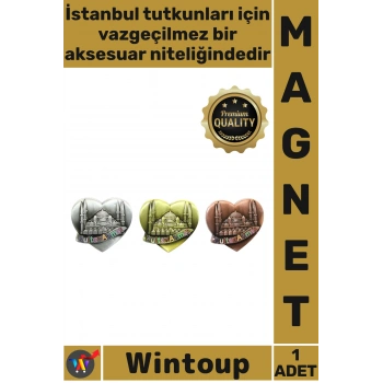 #Magnet İstanbul Turistik Hatıra Metal Dekoratif Obje Süsü Yöresel Sultanahmet Kalp Tasarımlı Magnet