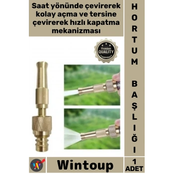 #HortumBaşlığı Bahçe Araba Yıkama Bakır Nipel Sulama Sprey Yüksek Basınçlı Ayarlanır Hortum Başlığı