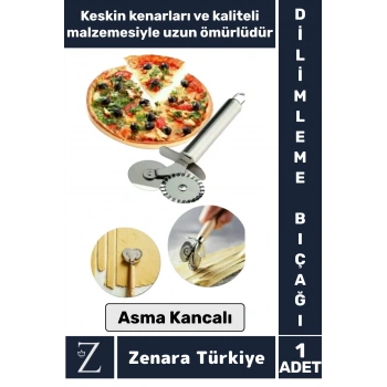 Yüksek Kaliteli Çelik Hamur Kesme Doğrama Şekillendirme Çift Taraflı Pizza Hamur Dilimleme Bıçağı