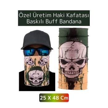 Yüksek Kaliteli Şık Kuru Kafa Tasarımlı Motor Açık Hava Spor Çok Amaçlı Saç Boyun Bilek Buff Bandana