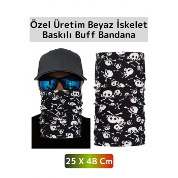 Yüksek Kaliteli Şık Kuru Kafa Tasarımlı Motor Açık Hava Spor Çok Amaçlı Saç Boyun Bilek Buff Bandana