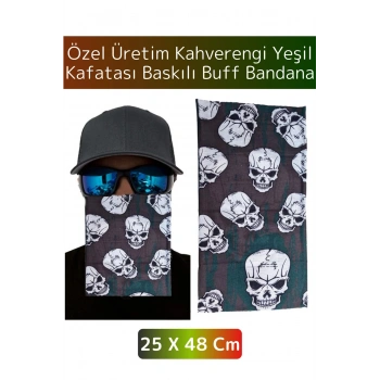 Yüksek Kaliteli Şık Kuru Kafa Tasarımlı Motor Açık Hava Spor Çok Amaçlı Saç Boyun Bilek Buff Bandana