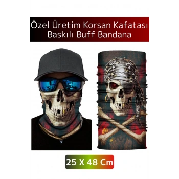 Yüksek Kaliteli Şık Kuru Kafa Tasarımlı Motor Açık Hava Spor Çok Amaçlı Saç Boyun Bilek Buff Bandana