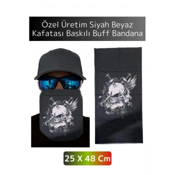 Yüksek Kaliteli Şık Kuru Kafa Tasarımlı Motor Açık Hava Spor Çok Amaçlı Saç Boyun Bilek Buff Bandana