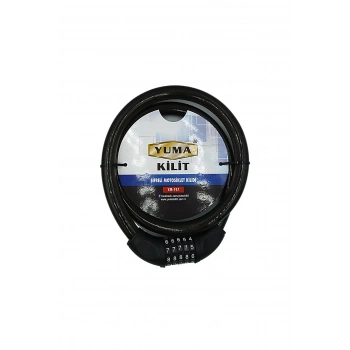 Yuma YM-747 120cm 20mm 5 Şifreli Siyah Motorsiklet Kilidi